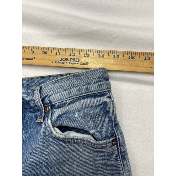 AGOLDE Womens Jeans Size 29 Blue Distressed Straight Leg Denim - Picture 7 of 8